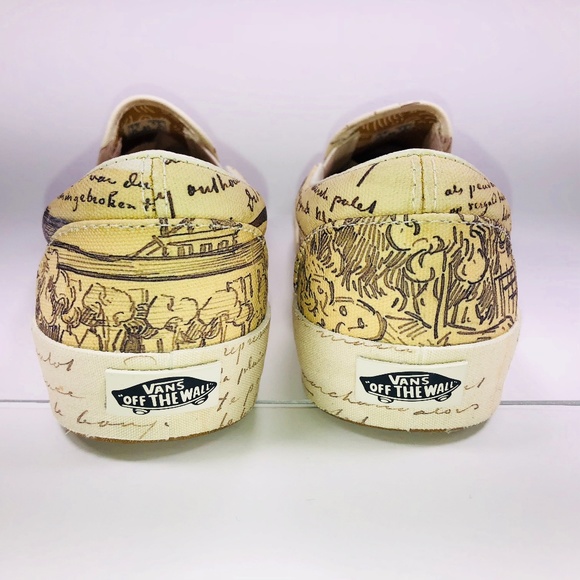 Vans Classic Slip On Vincent Van Gogh Letter Shoes - Picture 5 of 7